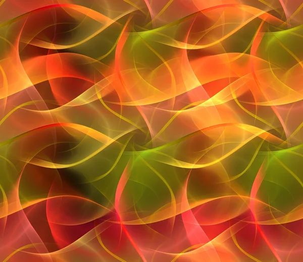 Naadloze herhaalbare fractal achtergrond in oranje, geel en rood — Stockfoto