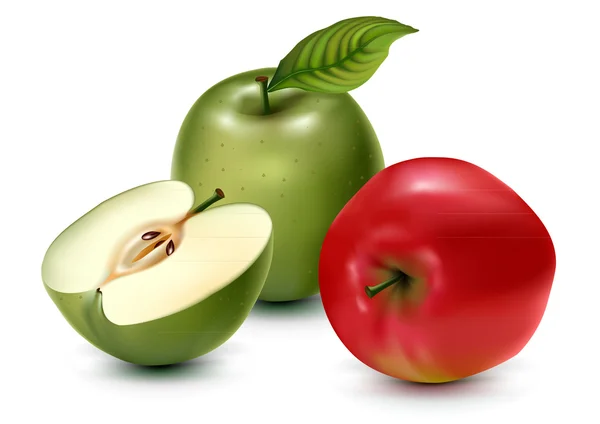 Saftige Äpfel — Stockvektor