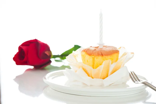 Cumpleaños, aniversario de boda, San Valentín, cupcake —  Fotos de Stock