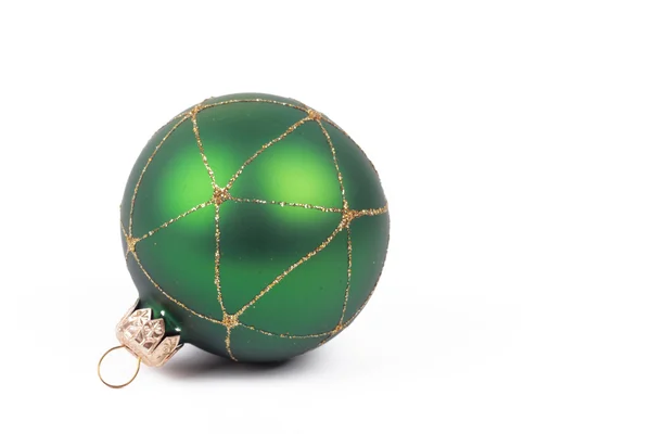 Bola verde de Navidad sola — Foto de Stock