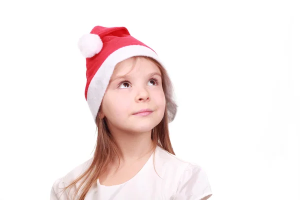 Entzückendes kleines Mädchen in der Weihnachtszeit — Stockfoto