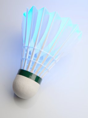 Badminton raketle beyaz