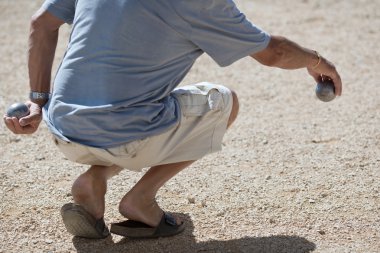 Boules (Petanque) game, French riviera clipart