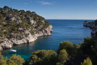 Splendid southern France coast clipart