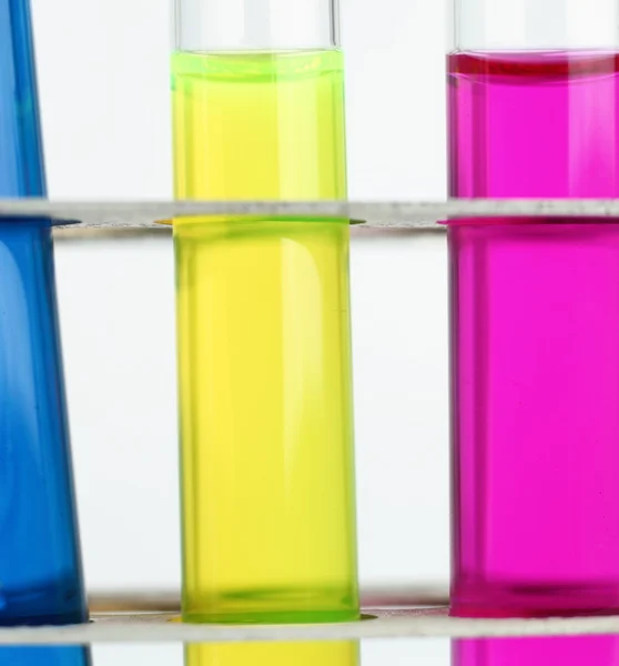 stock image Science concept - chemistry lab glassware equipment (test tubes