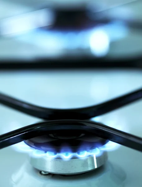 Gas stove flames — Stock Photo, Image