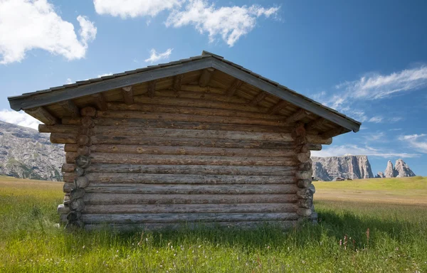 Mountain cabin with plenty room for your text/adverstising/poste — Stock Photo, Image