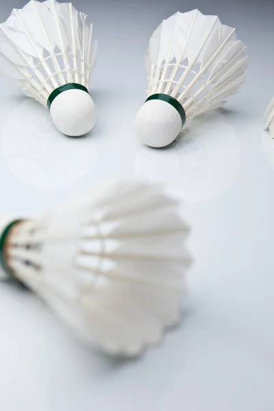 Badminton shuttlecocks beyaz (Renk tonlu görüntü) — Stok fotoğraf