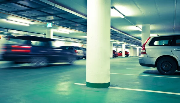 stock image Underground parking/garage (color toned image)