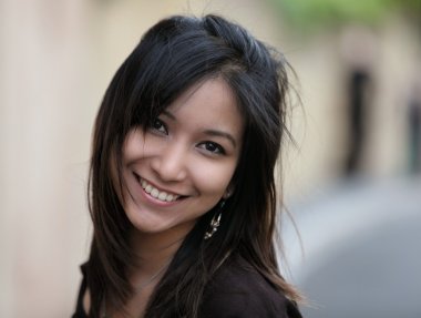 çok çekici bir genç Asyalı kadın portresi