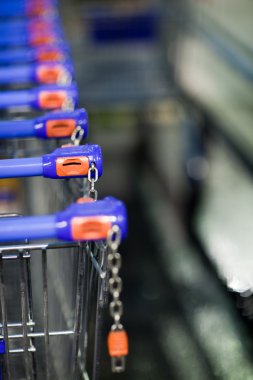 Supermatket trolleys (shallow DOF) clipart