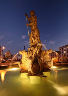 Neptune's Fountain in Olomouc, Czech republic clipart