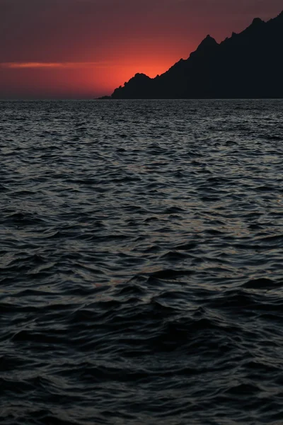 Zachód słońca nad scandola, Korsyka, Francja — Zdjęcie stockowe
