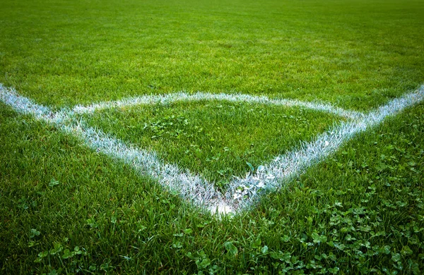 Sport grounds concept - Football/soccer pitch — Stock Photo, Image