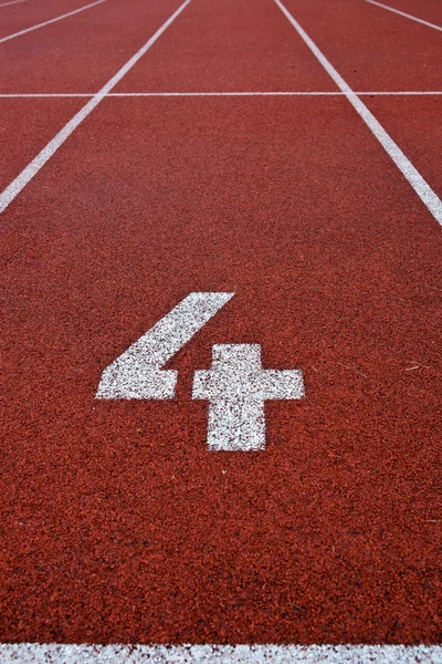Concetto di campi sportivi - Atletica Track Lane Numbers — Foto Stock