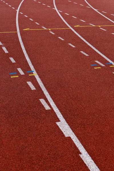 Concepto de terrenos deportivos - Athletics Track Lane — Foto de Stock