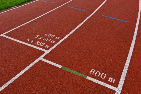 Concetto di campi sportivi - Athletics Track Lane — Foto Stock