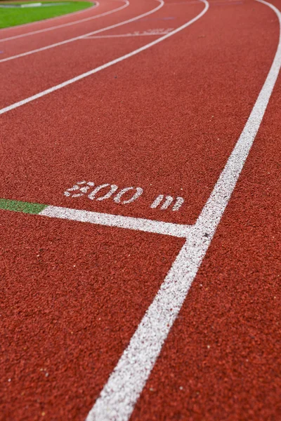 Concetto di campi sportivi - Athletics Track Lane — Foto Stock
