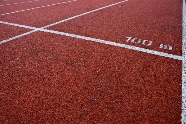 Concepto de terrenos deportivos - Athletics Track Lane — Foto de Stock