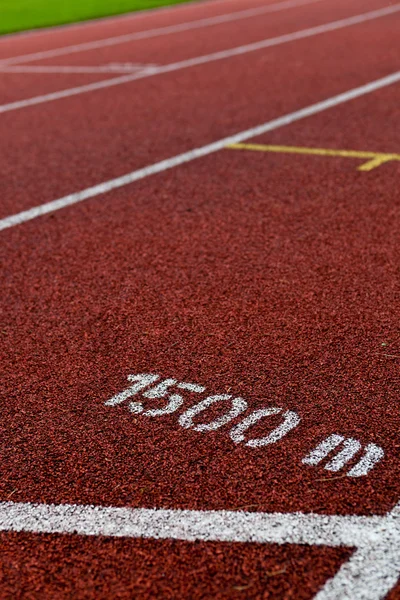Concepto de terrenos deportivos - Atletismo Track Lane Numbers — Foto de Stock