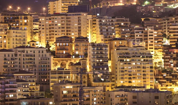 Vista noturna de Mônaco — Fotografia de Stock