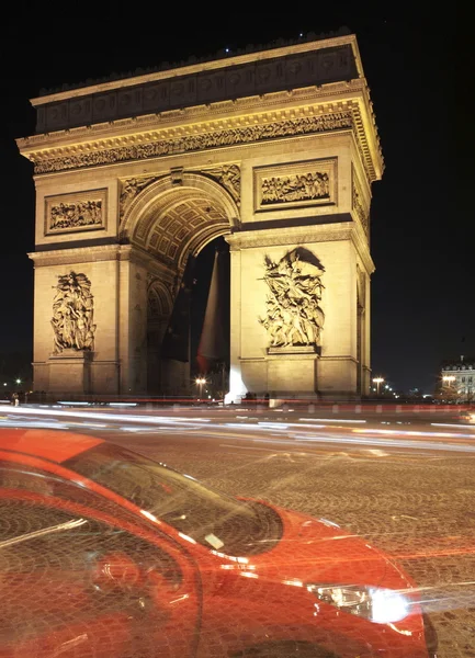 Soumrak pohled Arc de Triomphe (Arch triumf) — Stock fotografie
