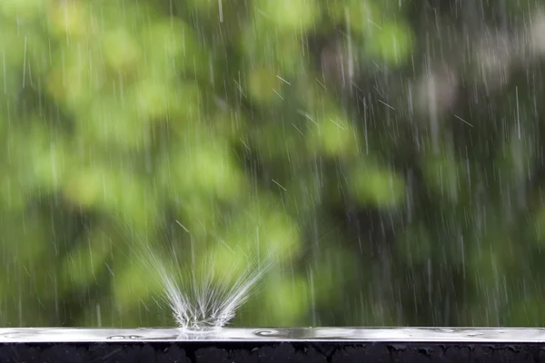 Rain outside the window — Stock Photo, Image