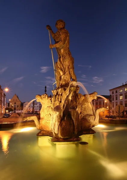 Fontaine Neptune à Olomouc, République tchèque — Photo