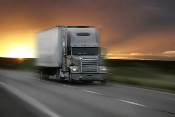 Truck on highway Royalty Free Stock Photos