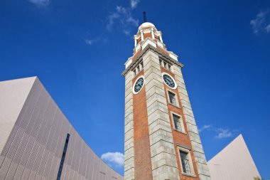 Clock tower in Hong Kong, it is one of the landmark in Tsim Sha clipart