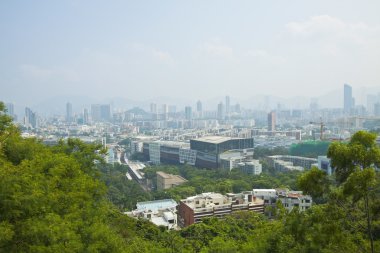 hong Kong Kowloon alan şehir merkezinde, gün içerisinde