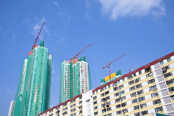 Budowy w hong Kongu na dzień — Zdjęcie stockowe