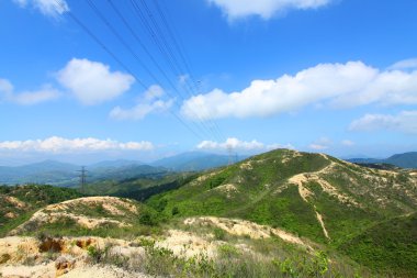 Mountain valley in Hong Kong clipart