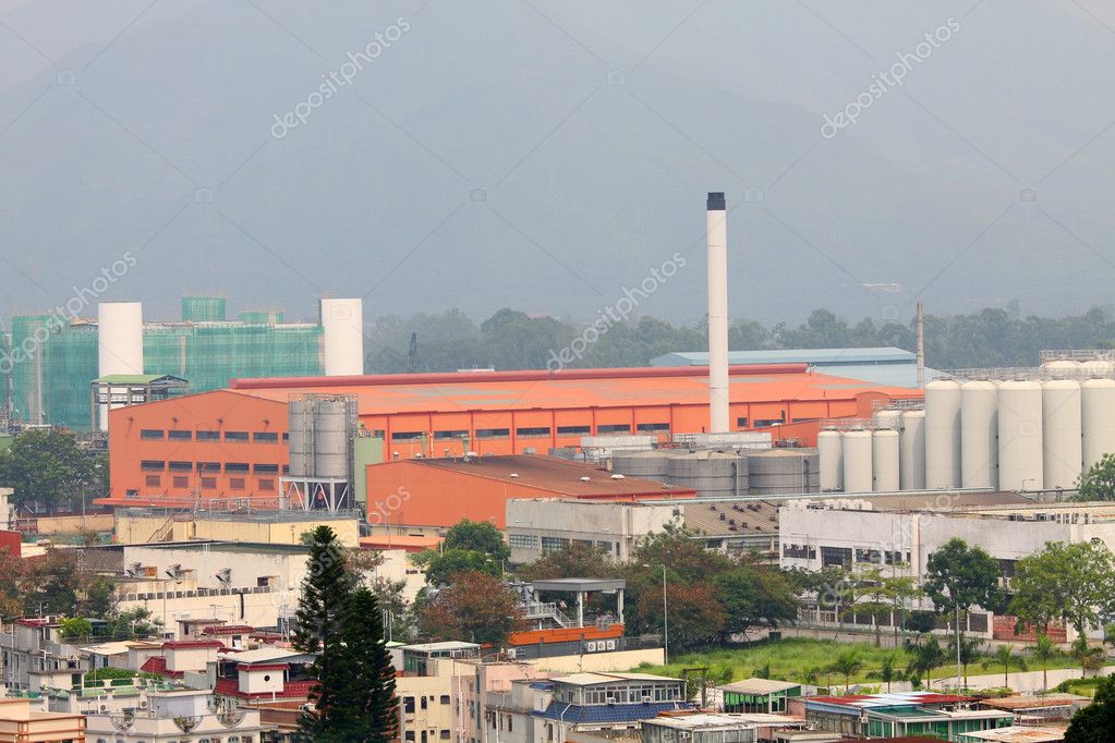 Modern factories in Hong Kong Stock Photo by ©kawing921 6937527