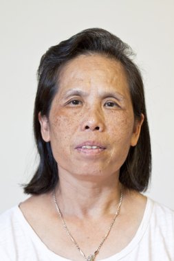bir 50s portre kıdemli Asyalı kadın
