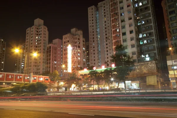 香港市区晚上 — 图库照片