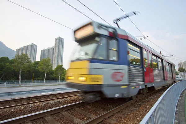 Tren en movimiento en Hong Kong —  Fotos de Stock