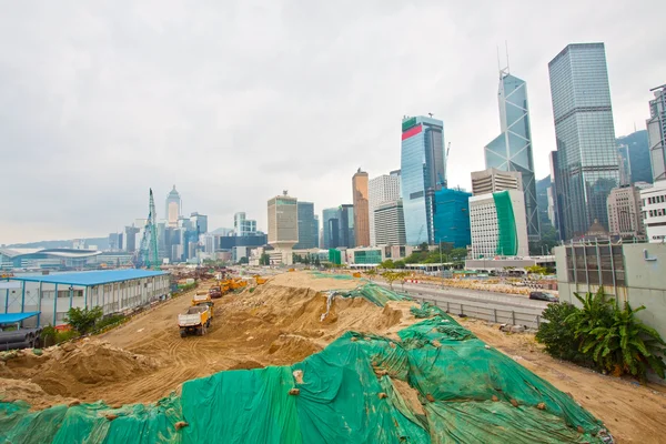 Construction site for new highway in Hong Kong — Stock Photo, Image