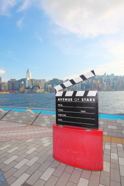 Avenue of Stars landmark in Hong Kong at day clipart