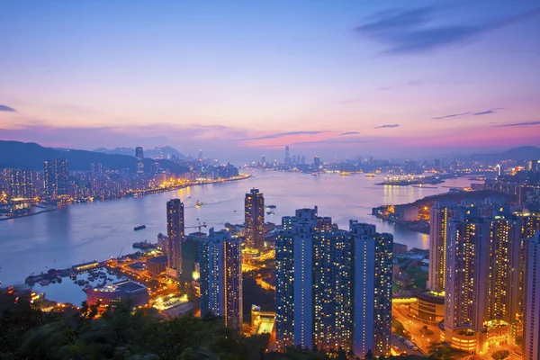 Hong kong widok nocy — Zdjęcie stockowe