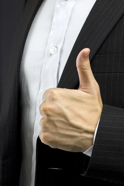 ビジネスの男性と親指 — ストック写真