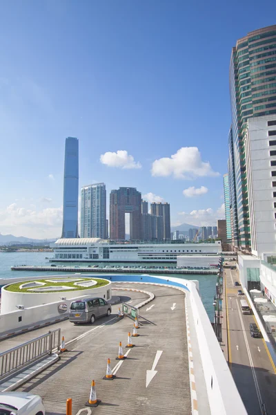 Hong Kong skyling e edifícios de escritórios — Fotografia de Stock
