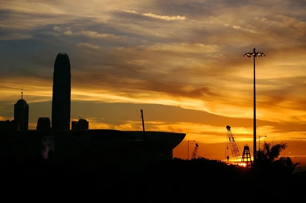 Hong kong sunset — Stockfoto
