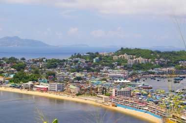 Cheung Chau Island in Hong Kong at hill top clipart