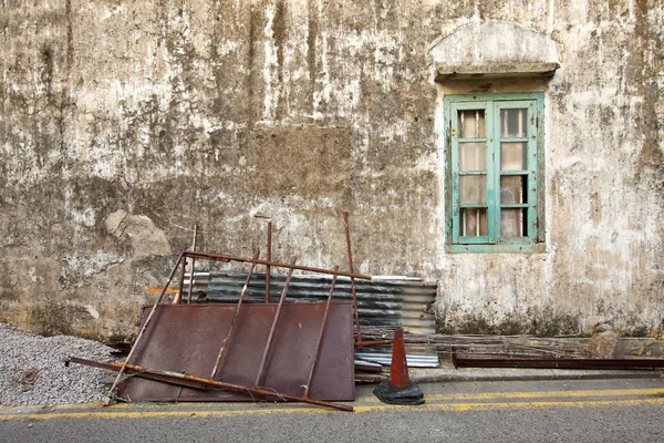 Vintage muur en venster — Stockfoto