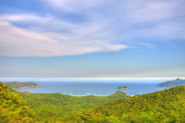 Прибрежный пейзаж в Гонконге, HDR изображение . — стоковое фото