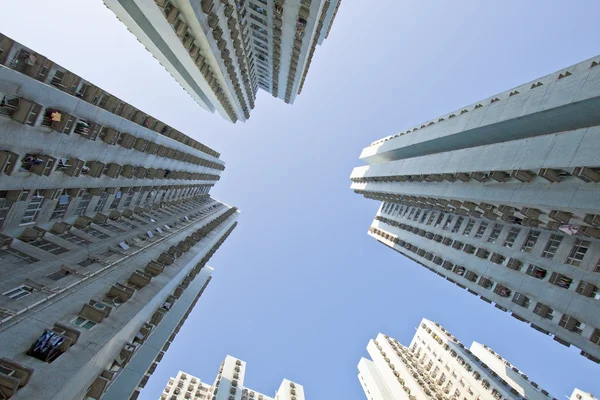 하루에 홍콩 아파트 블록 — 스톡 사진