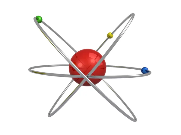 Атом 3d — стоковое фото