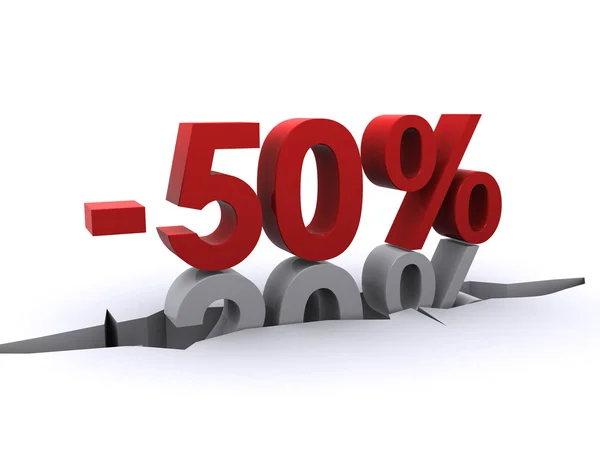 Sconto del 50% — Foto Stock