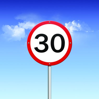 Speed limit sign clipart